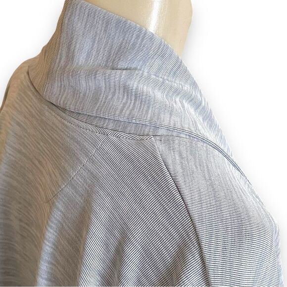 Pebble Beach Dry-Luxe Gray Space Dye Open Front Long Sleeve Golf Cardigan NWT - Picture 9 of 16